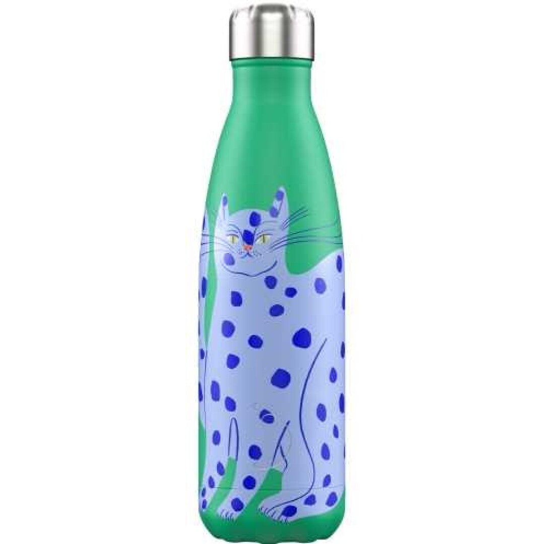 Botella Chilly´s ARTIST BLUE CAT 500 ml
