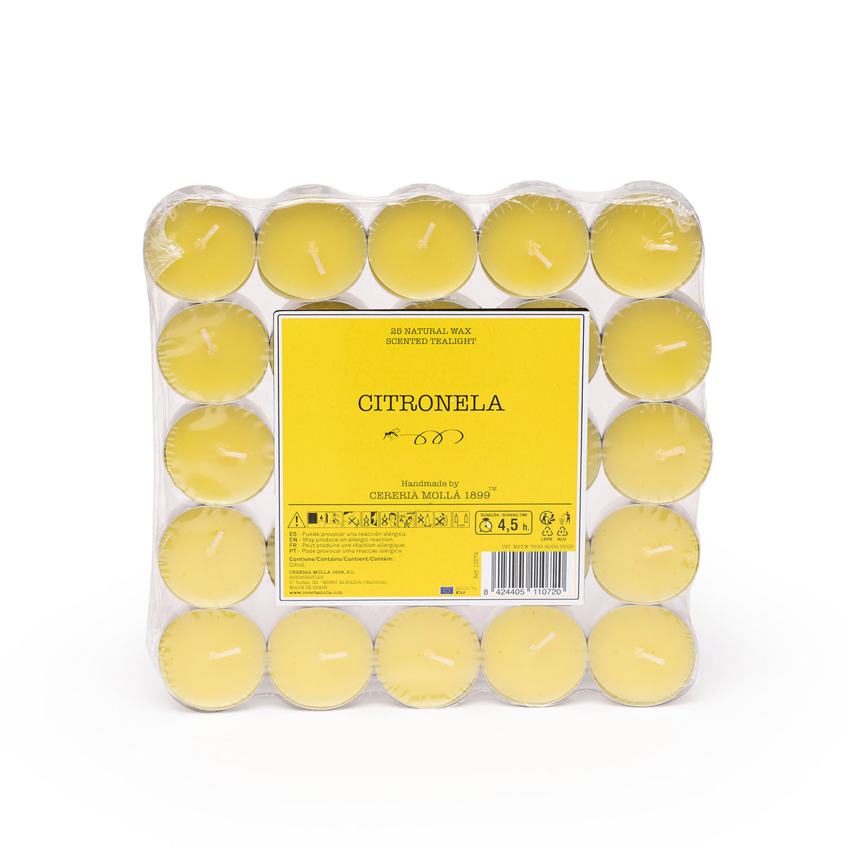 Velitas calientaplatos Citronela (pack 25 uds)